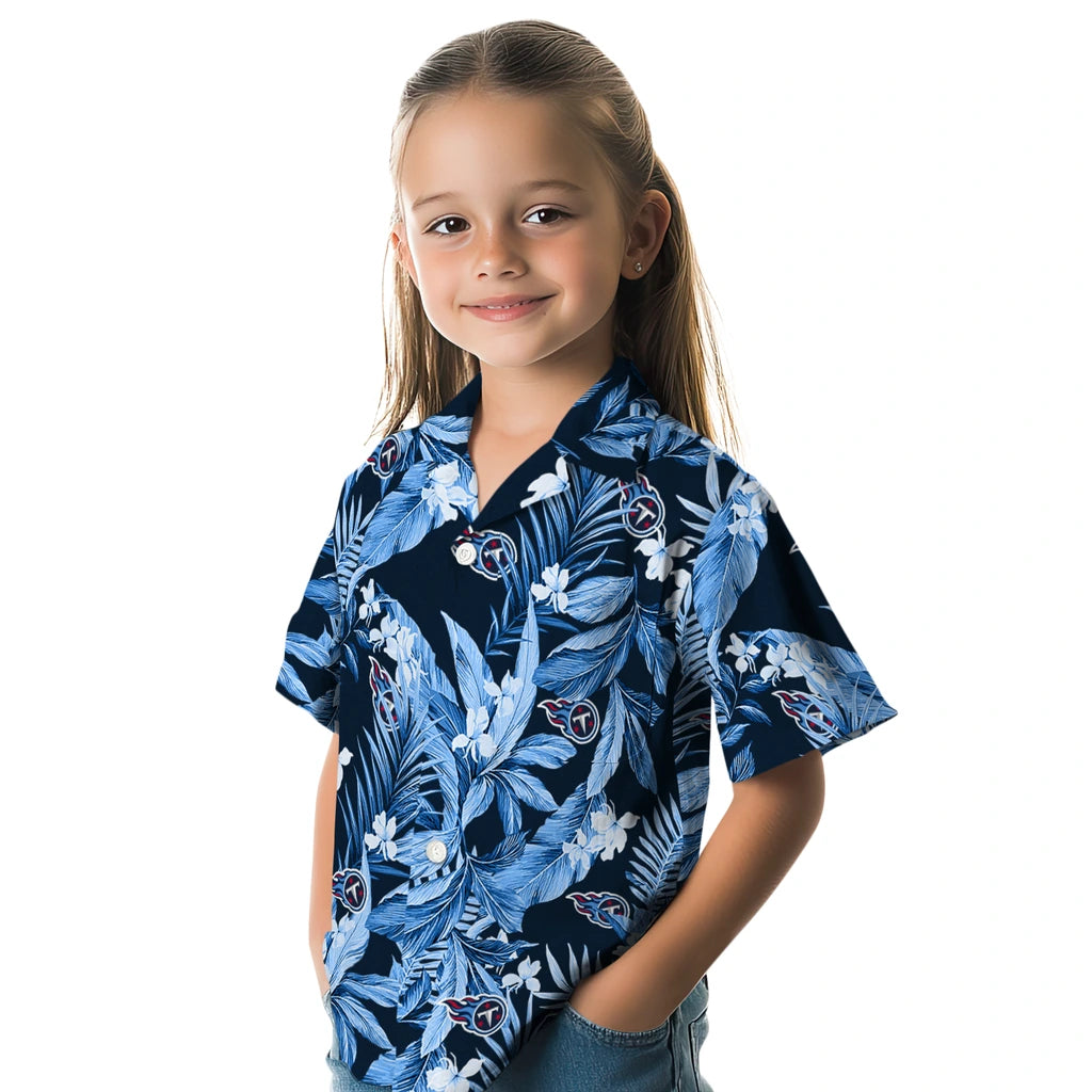 Tennessee Titans Hawaiian Shirt - Palm Leaves | Moonbestprint