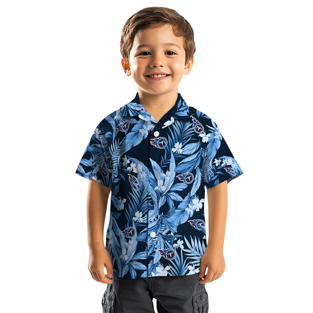 Tennessee Titans Hawaiian Shirt - Palm Leaves | Moonbestprint