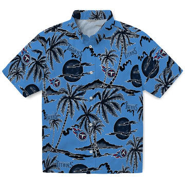 Tennessee Titans Hawaiian Shirt - Palm Sunset | Moonbestprint