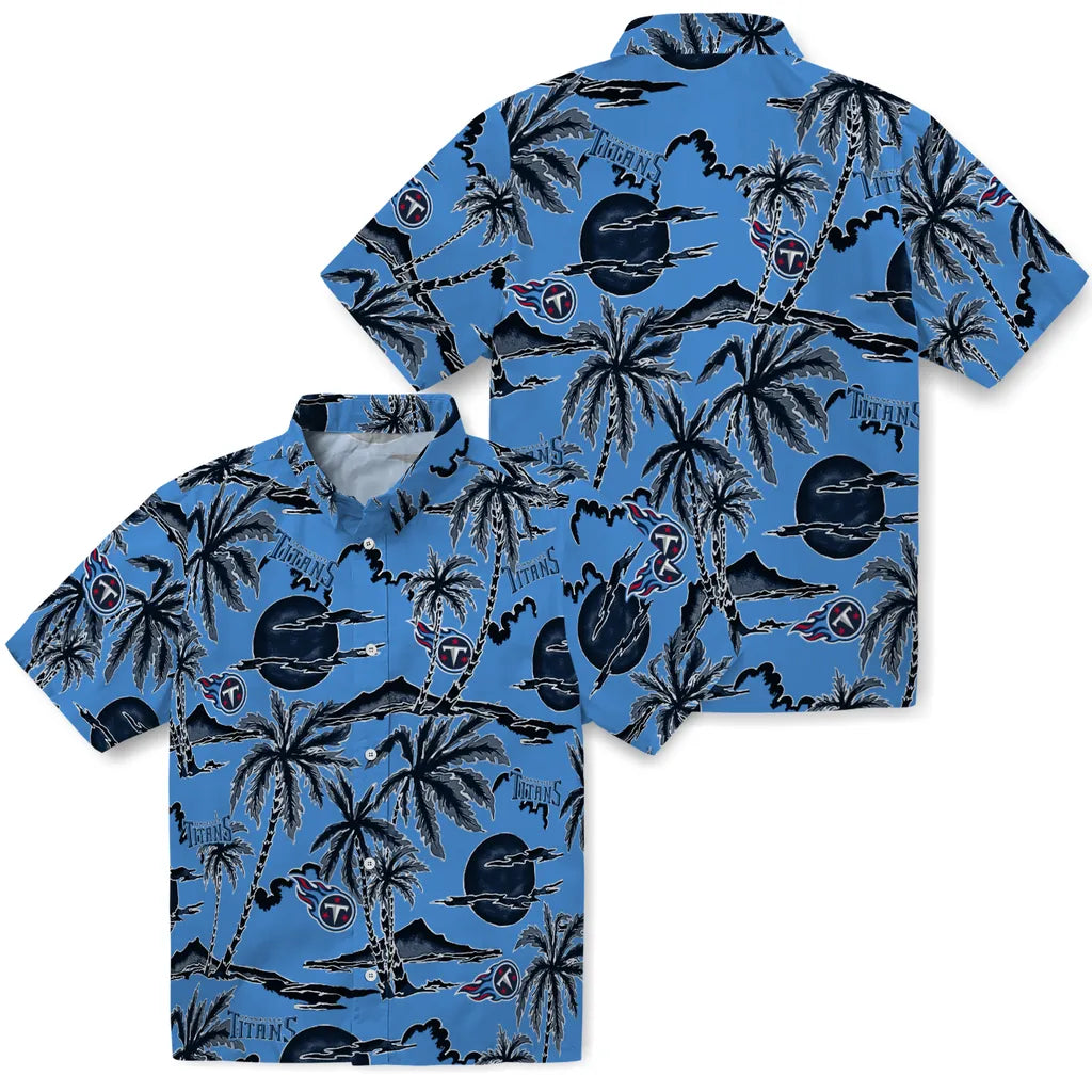Tennessee Titans Hawaiian Shirt - Palm Sunset | Moonbestprint