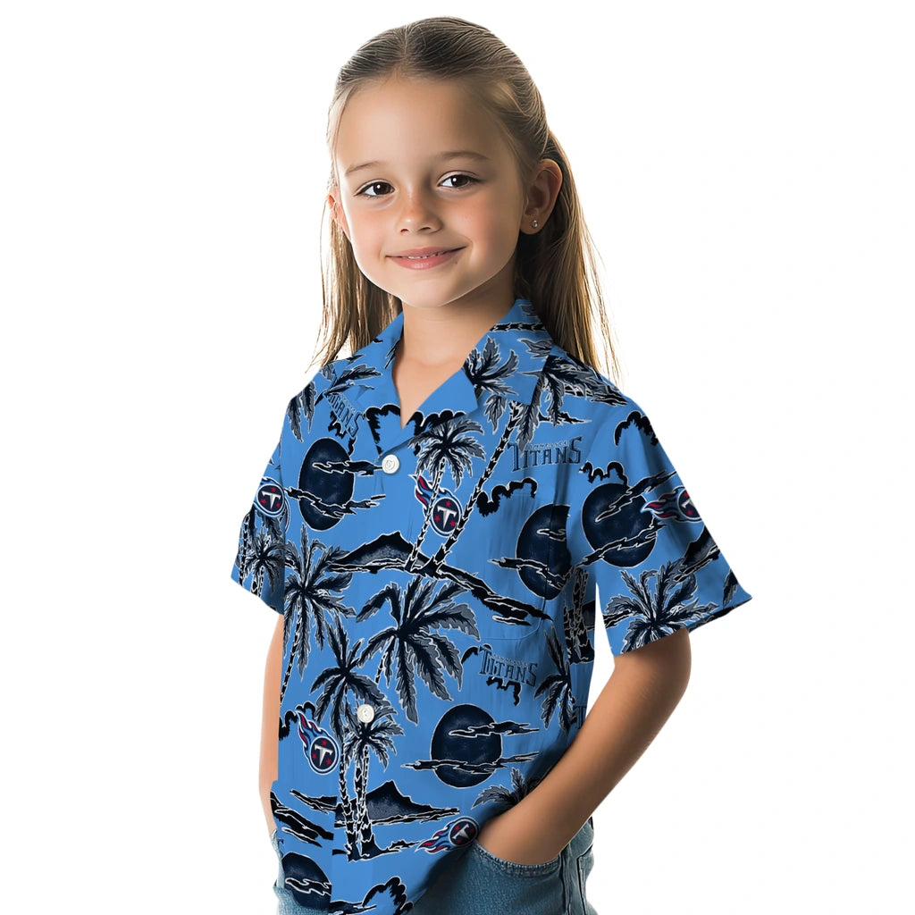Tennessee Titans Hawaiian Shirt - Palm Sunset | Moonbestprint