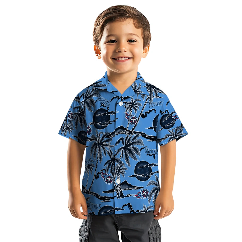 Tennessee Titans Hawaiian Shirt - Palm Sunset | Moonbestprint