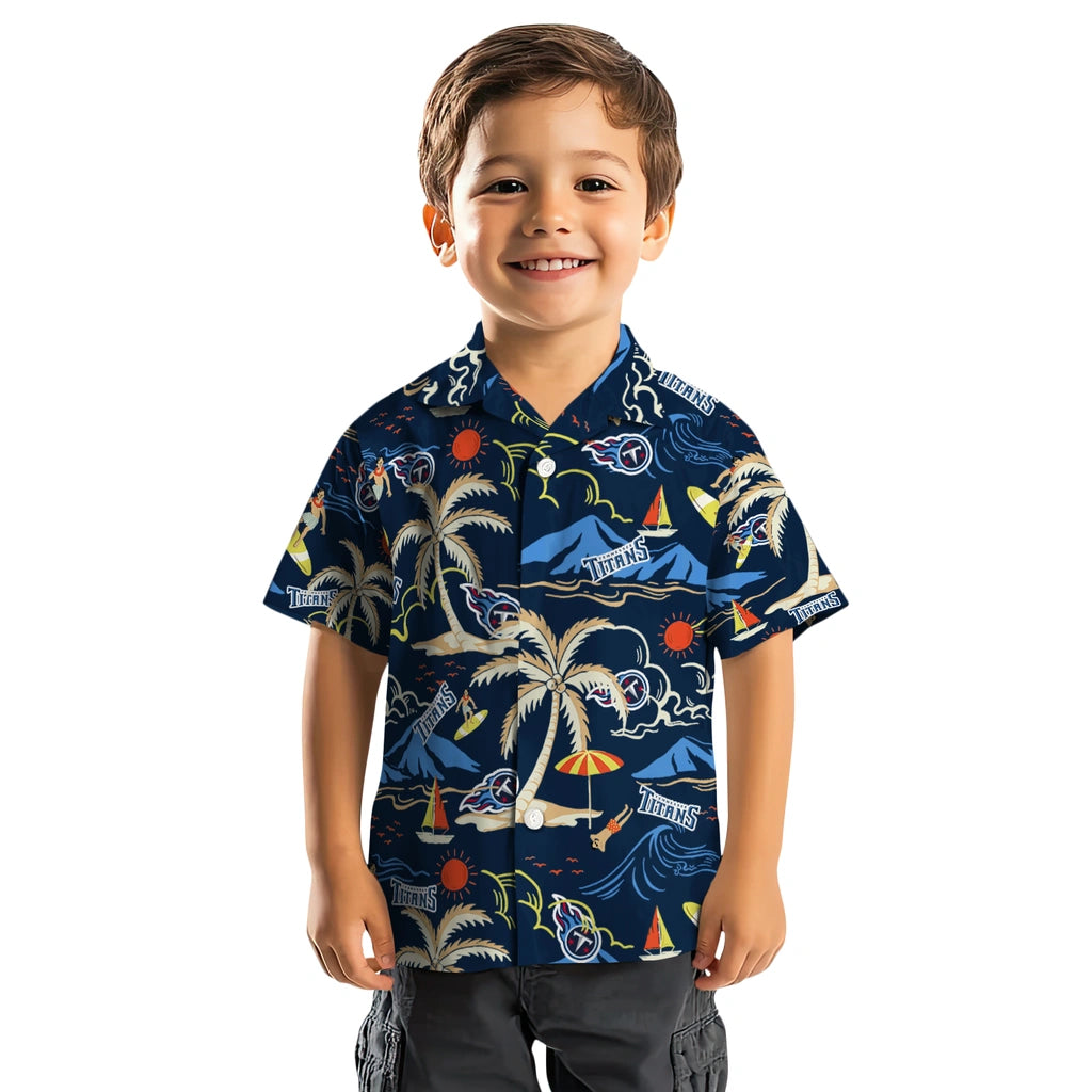 Tennessee Titans Hawaiian Shirt - Palm Tree Island | Moonbestprint