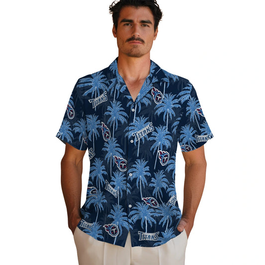 Tennessee Titans Hawaiian Shirt - Palm Tree Motif | Moonbestprint