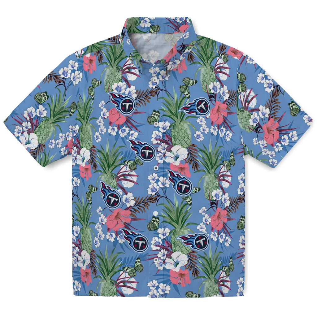 Tennessee Titans Hawaiian Shirt - Pineapple Bouquet | Moonbestprint