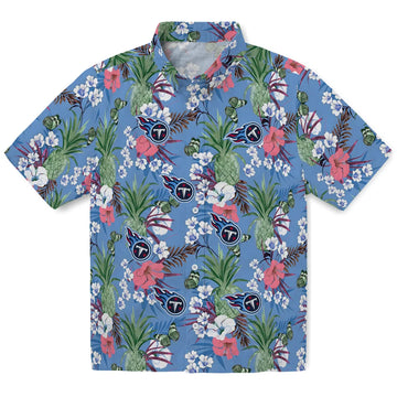 Tennessee Titans Hawaiian Shirt - Pineapple Bouquet | Moonbestprint