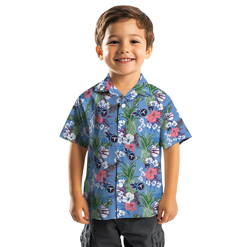 Tennessee Titans Hawaiian Shirt - Pineapple Bouquet | Moonbestprint