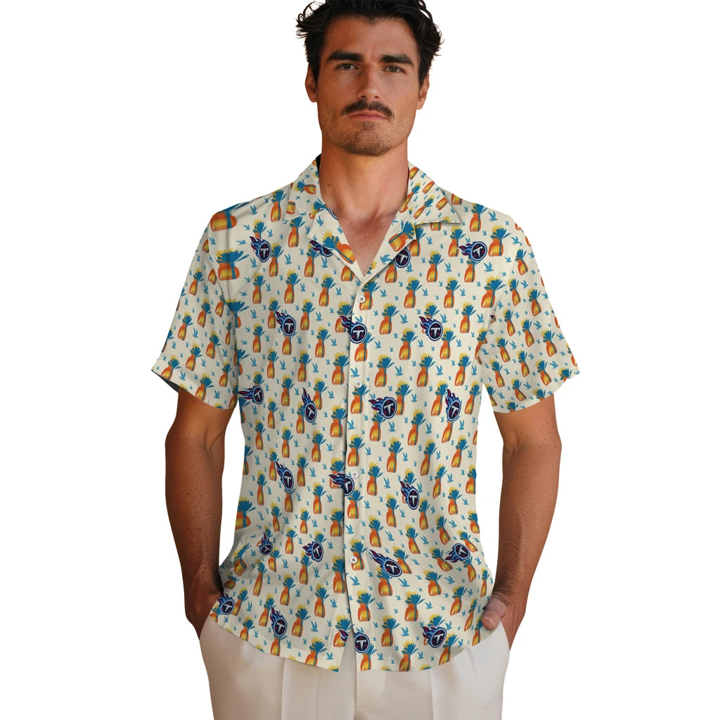 Tennessee Titans Hawaiian Shirt - Pineapple Delight | Moonbestprint