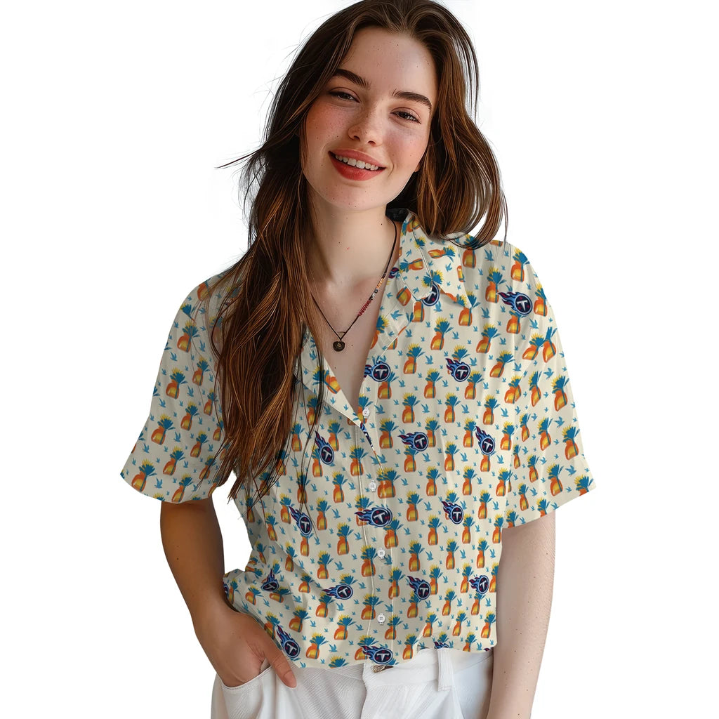 Tennessee Titans Hawaiian Shirt - Pineapple Delight | Moonbestprint