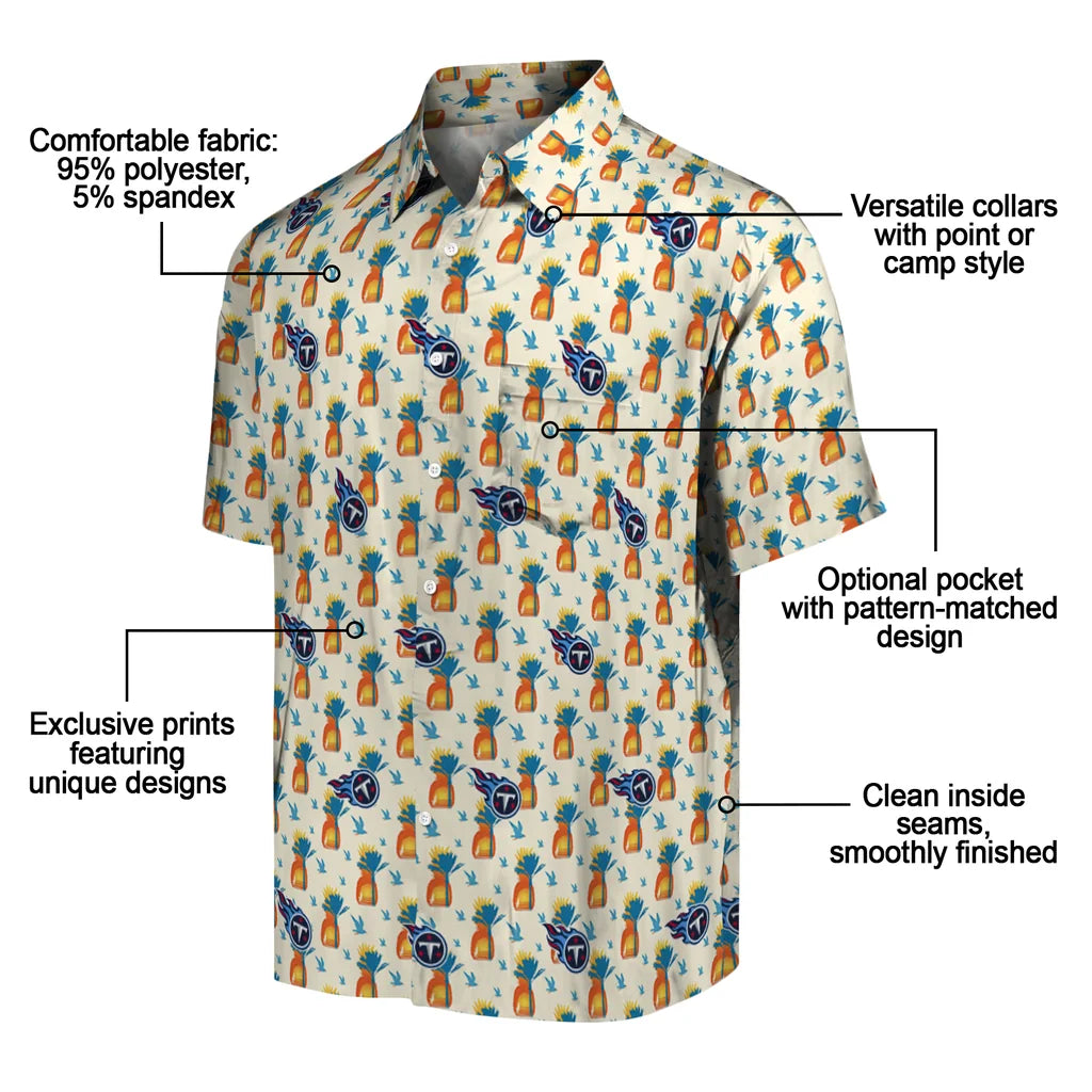 Tennessee Titans Hawaiian Shirt - Pineapple Delight | Moonbestprint