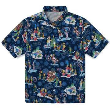 Tennessee Titans Hawaiian Shirt - Simpsons Christmas | Moonbestprint