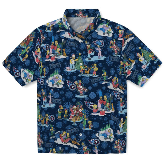 Tennessee Titans Hawaiian Shirt - Simpsons Christmas | Moonbestprint