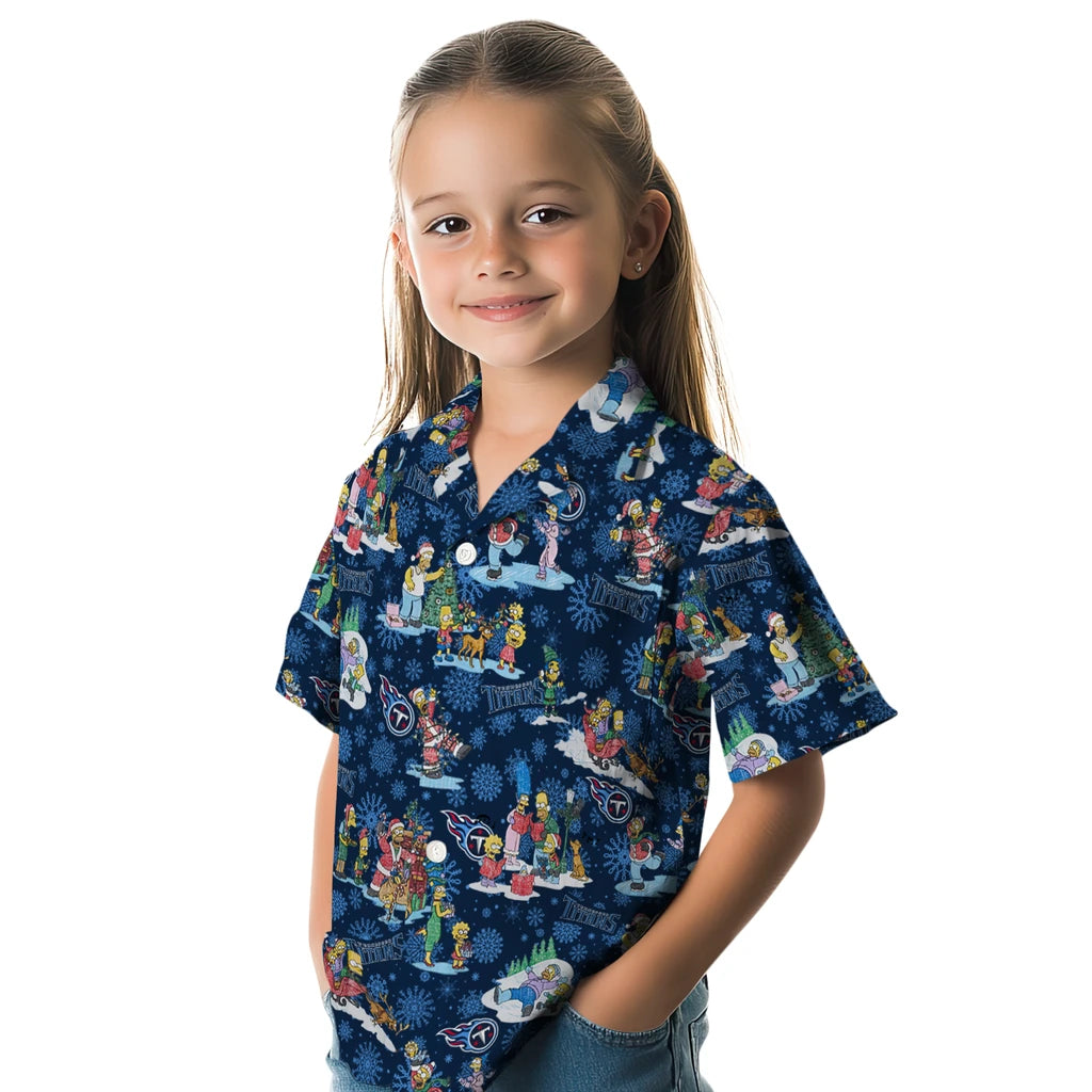 Tennessee Titans Hawaiian Shirt - Simpsons Christmas | Moonbestprint