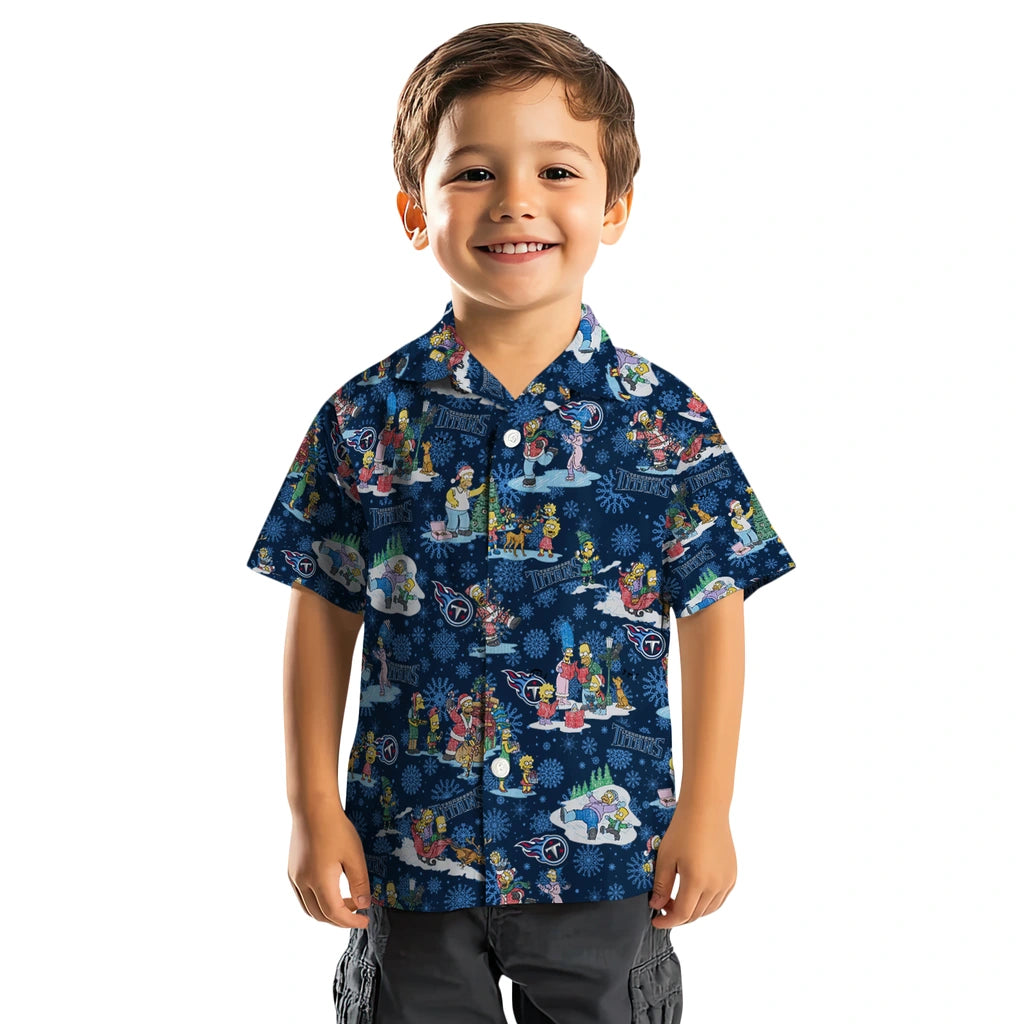 Tennessee Titans Hawaiian Shirt - Simpsons Christmas | Moonbestprint