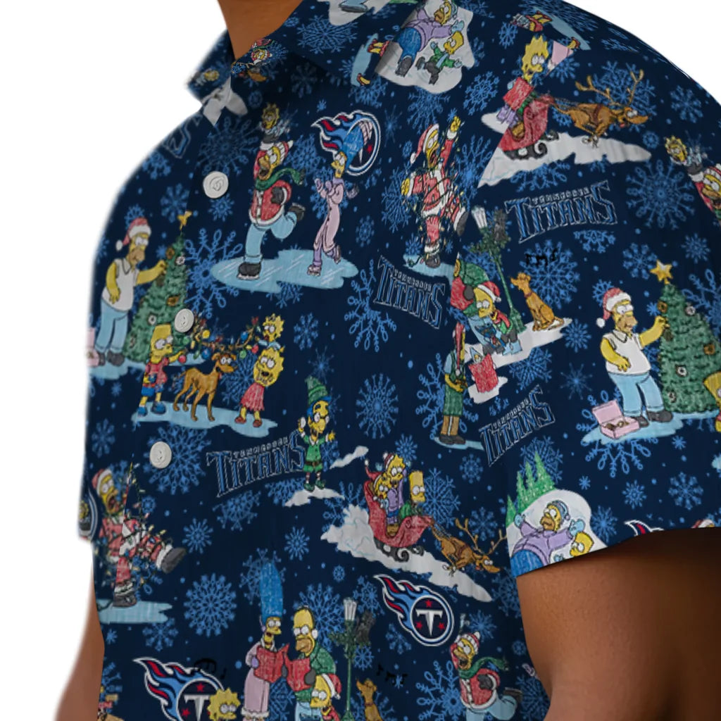 Tennessee Titans Hawaiian Shirt - Simpsons Christmas | Moonbestprint