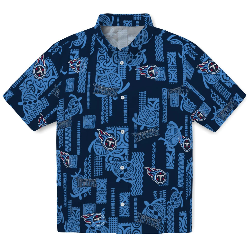 Tennessee Titans Hawaiian Shirt - Turtle Lines | Moonbestprint