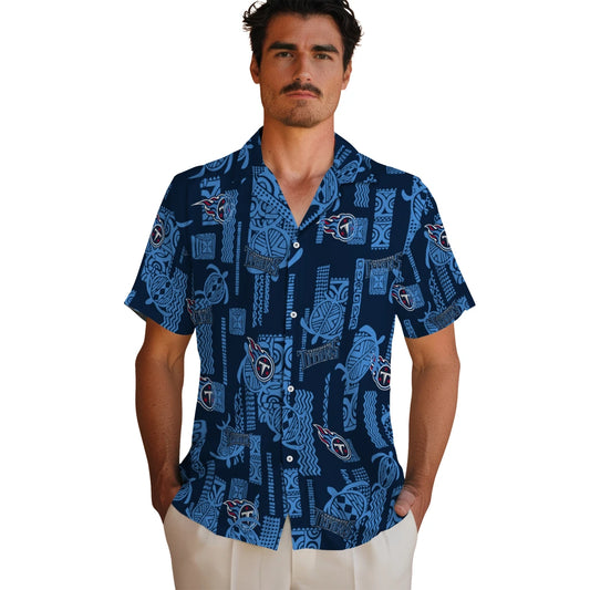 Tennessee Titans Hawaiian Shirt - Turtle Lines | Moonbestprint