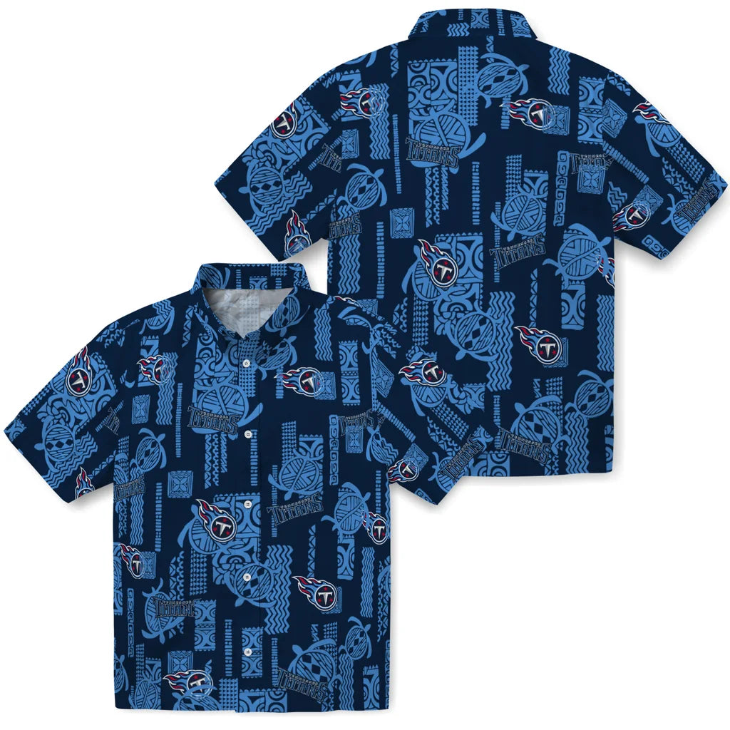 Tennessee Titans Hawaiian Shirt - Turtle Lines | Moonbestprint