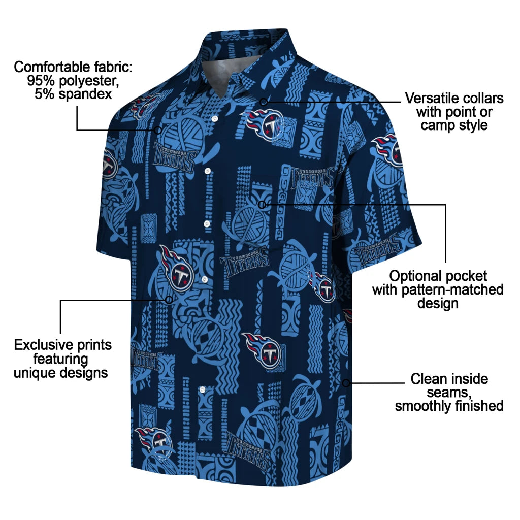 Tennessee Titans Hawaiian Shirt - Turtle Lines | Moonbestprint