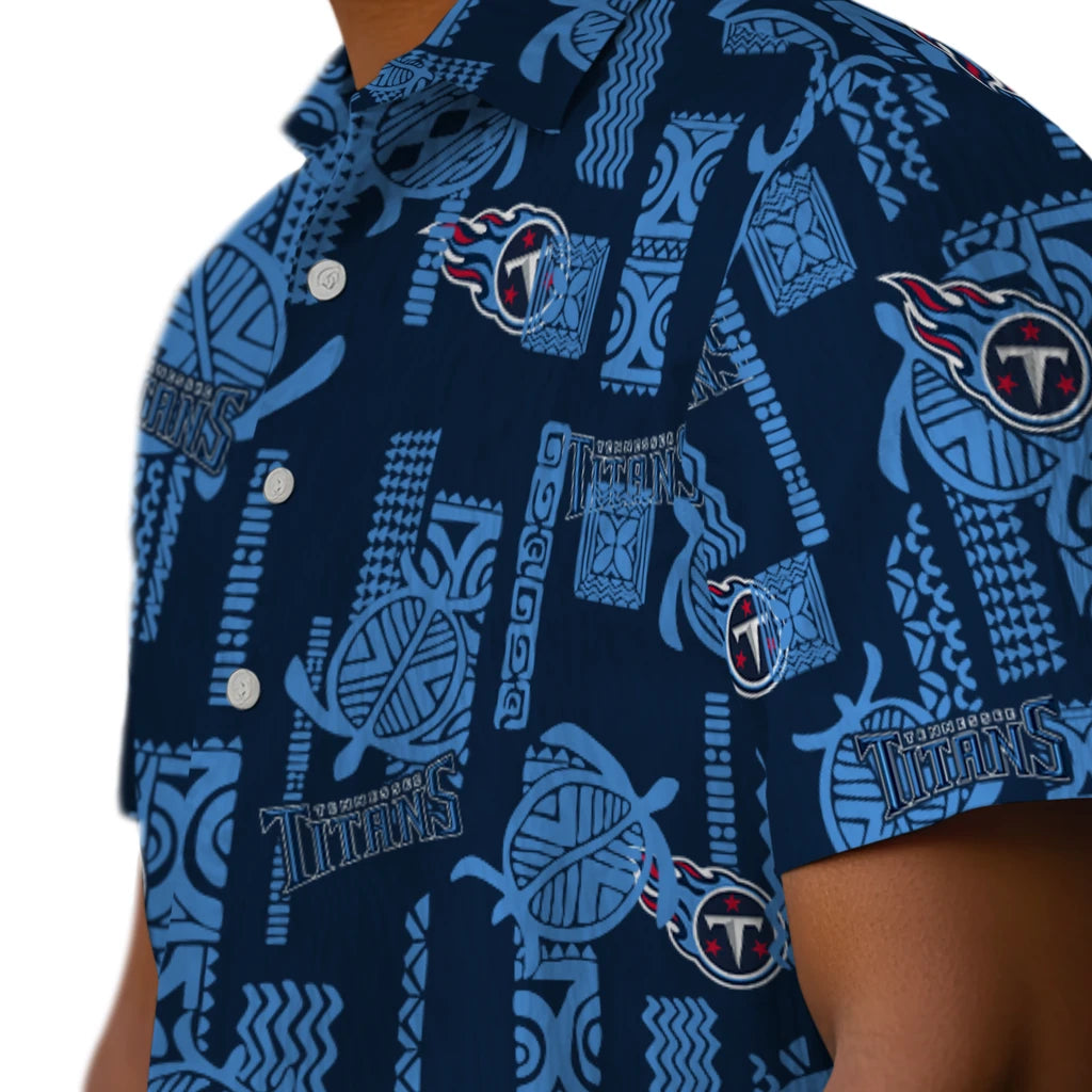 Tennessee Titans Hawaiian Shirt - Turtle Lines | Moonbestprint
