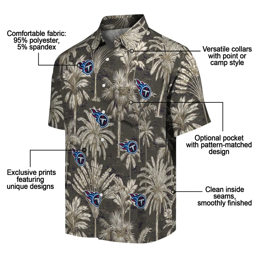 Tennessee Titans Hawaiian Shirt - Vintage Palm Tree | Moonbestprint