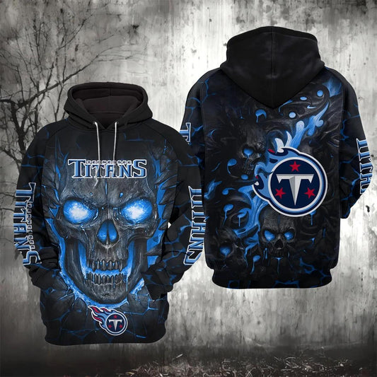 Tennessee Titans Lava Skull NFL 3D All Over Print Hoodie -Moonbestprint