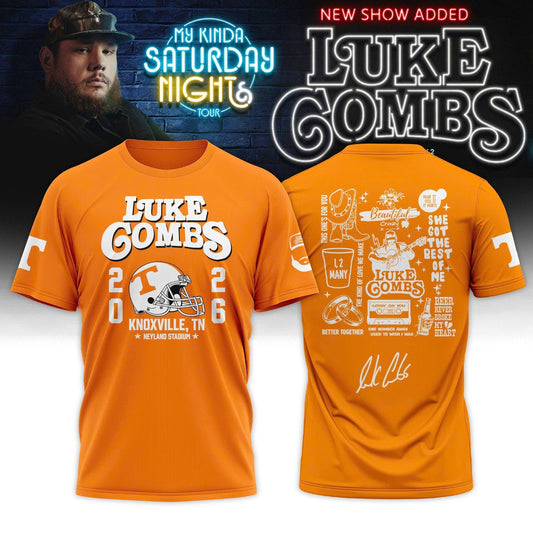 Tennessee Volunteers x Luke Combs My Kinda Saturday Night Tour 2026 Limited Edition Tshirt | OM54 Moonbestprint
