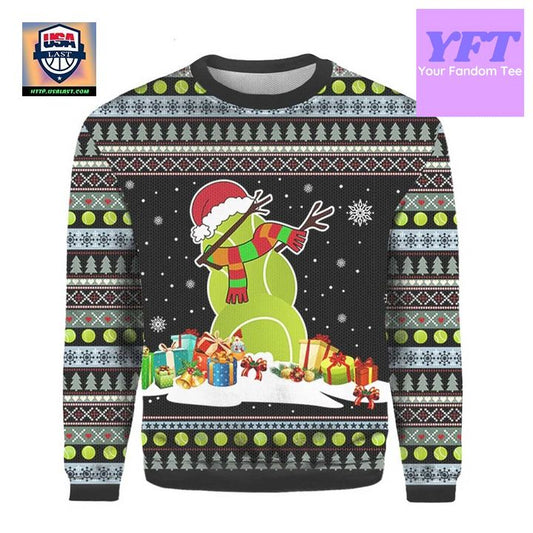 Tennis Snowman Tennis All Over Print 3d Ugly Christmas Sweater ? Usalast