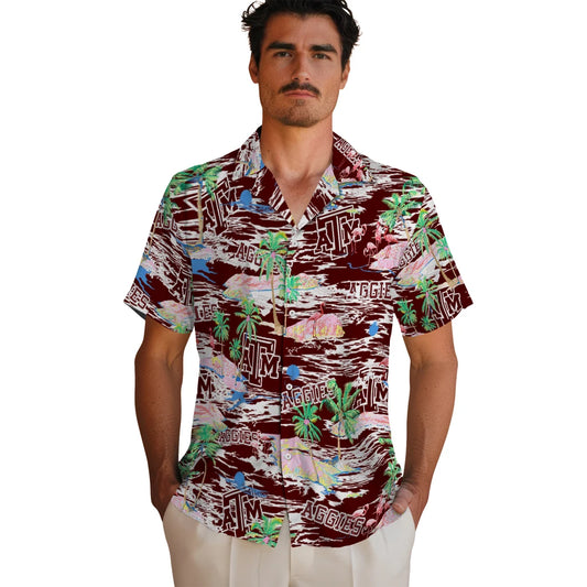 Texas A&M Aggies Flamingo Retreat 2026 Hawaiian Shirt – Moonbestprint