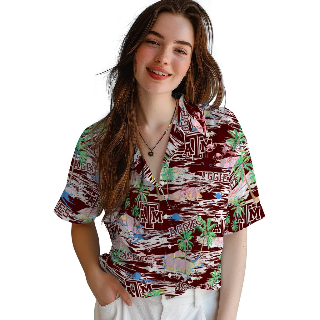 Texas A&M Aggies Flamingo Retreat 2026 Hawaiian Shirt – Moonbestprint