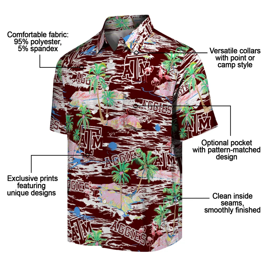 Texas A&M Aggies Flamingo Retreat 2026 Hawaiian Shirt – Moonbestprint