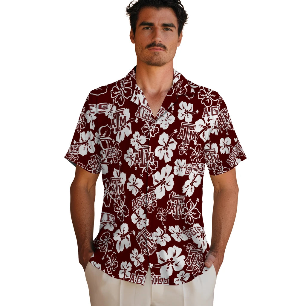 Texas A&M Aggies Hibiscus Bloom Hawaiian Shirt – Moonbestprint