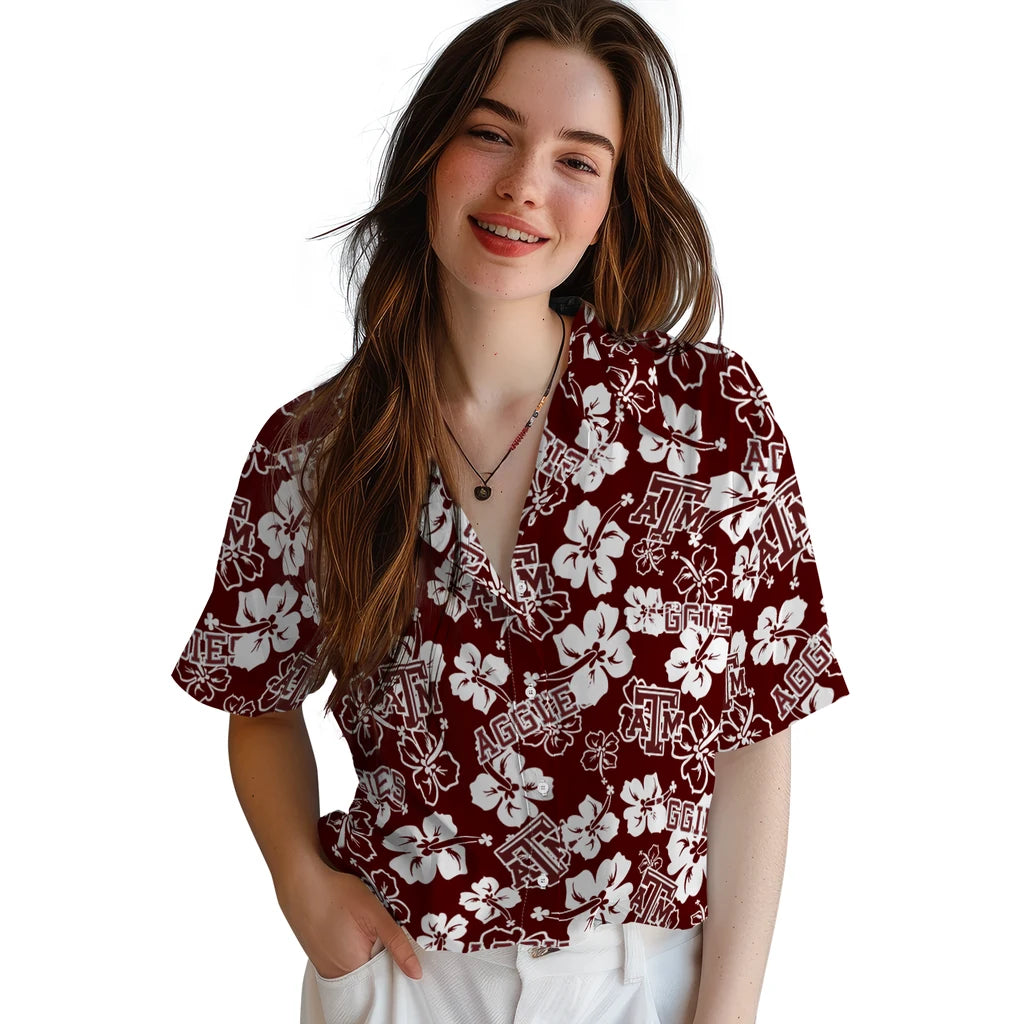 Texas A&M Aggies Hibiscus Bloom Hawaiian Shirt – Moonbestprint