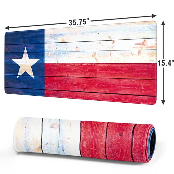 Texas Flag Light Wood Gaming Mouse Pad Moonbestprint