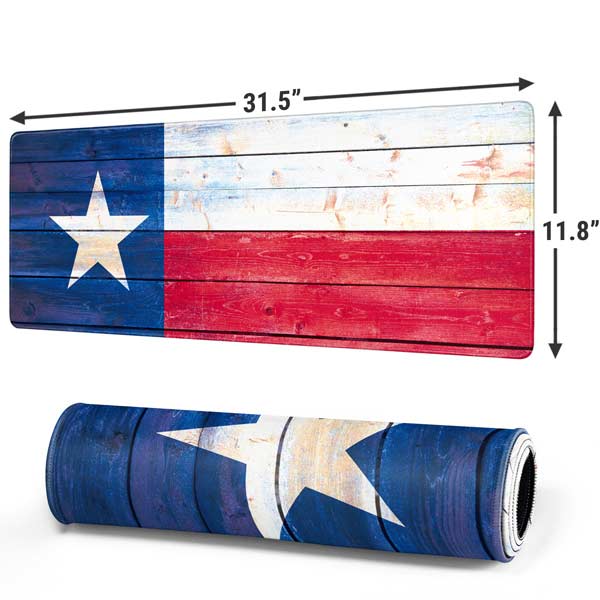 Texas Flag Light Wood Gaming Mouse Pad Moonbestprint