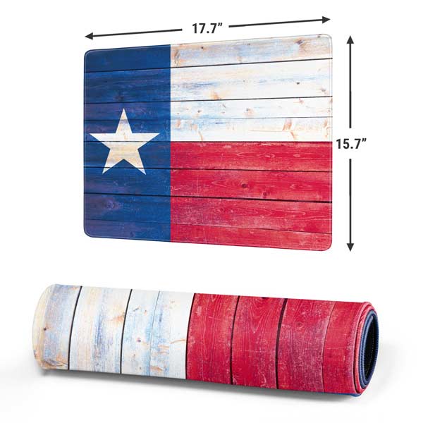 Texas Flag Light Wood Gaming Mouse Pad Moonbestprint