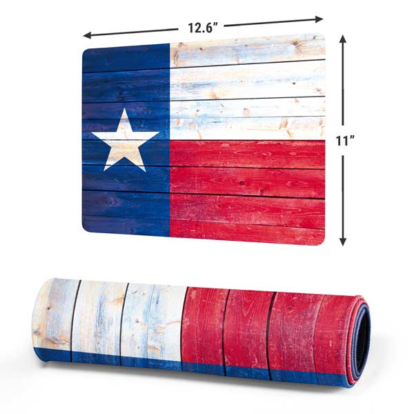 Texas Flag Light Wood Gaming Mouse Pad Moonbestprint