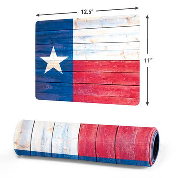 Texas Flag Light Wood Gaming Mouse Pad Moonbestprint