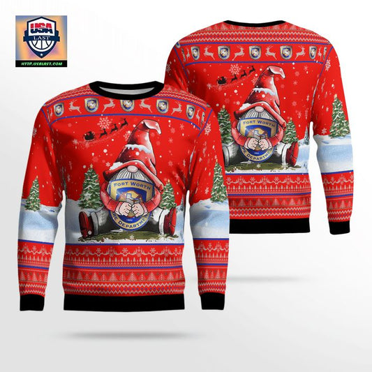 Texas Fort Worth Fire Department Christmas AOP Sweater ? Usalast
