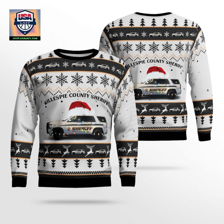 Texas Gillespie County Sheriff Christmas AOP Sweater ? Usalast