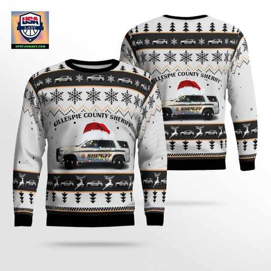 Texas Gillespie County Sheriff Christmas AOP Sweater ? Usalast