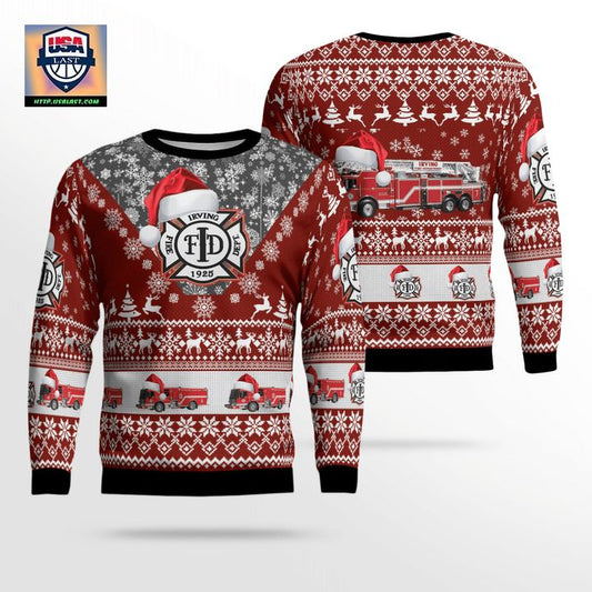 Texas Irving Fire Department Christmas Sweater 3D ? Usalast