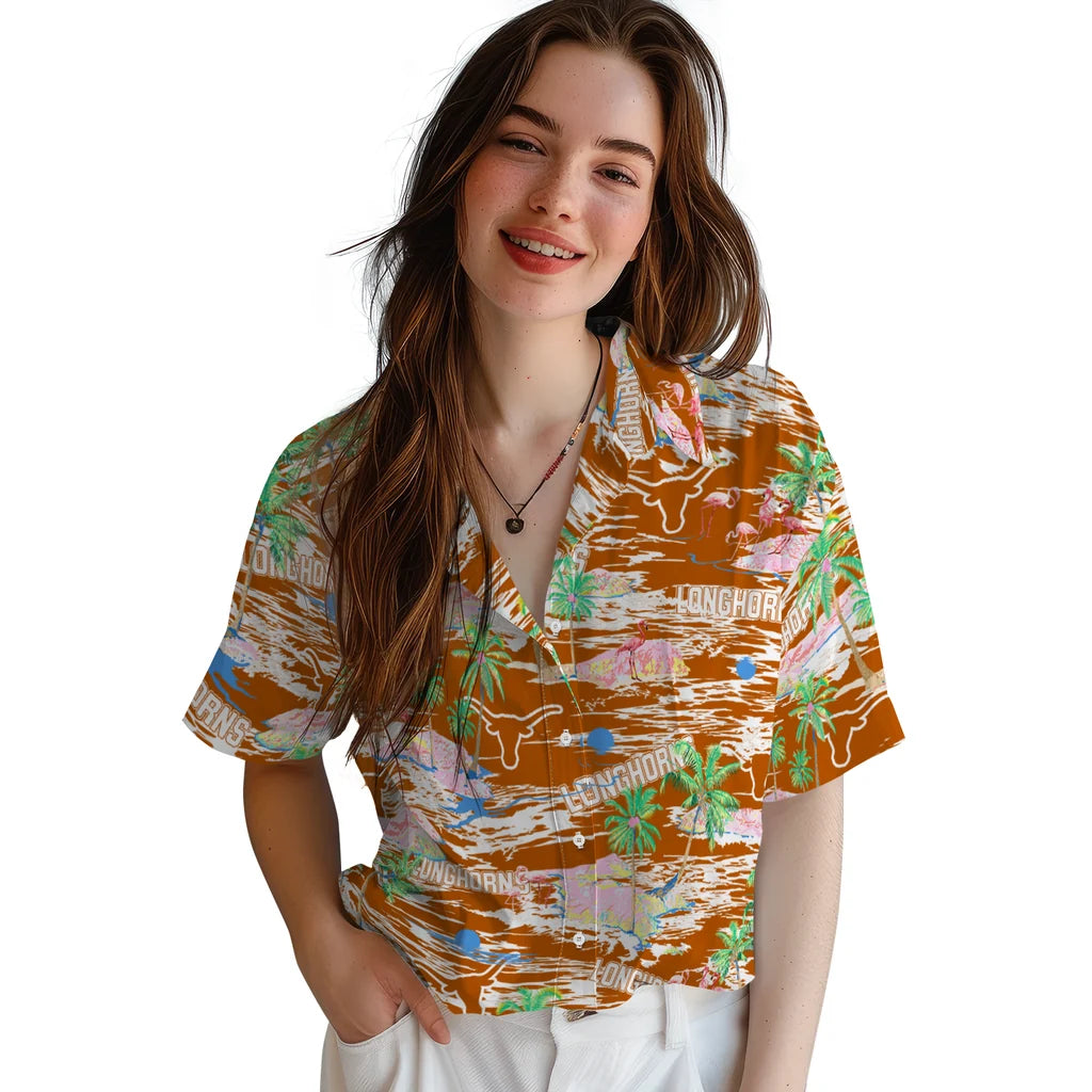 Texas Longhorns Flamingo Retreat 2026 Hawaiian Shirt – Moonbestprint