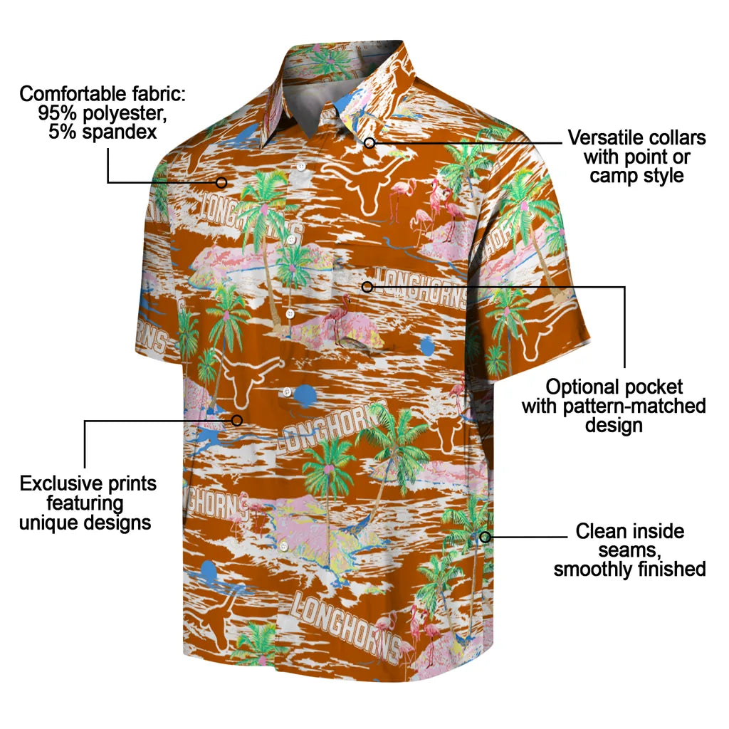 Texas Longhorns Flamingo Retreat 2026 Hawaiian Shirt – Moonbestprint