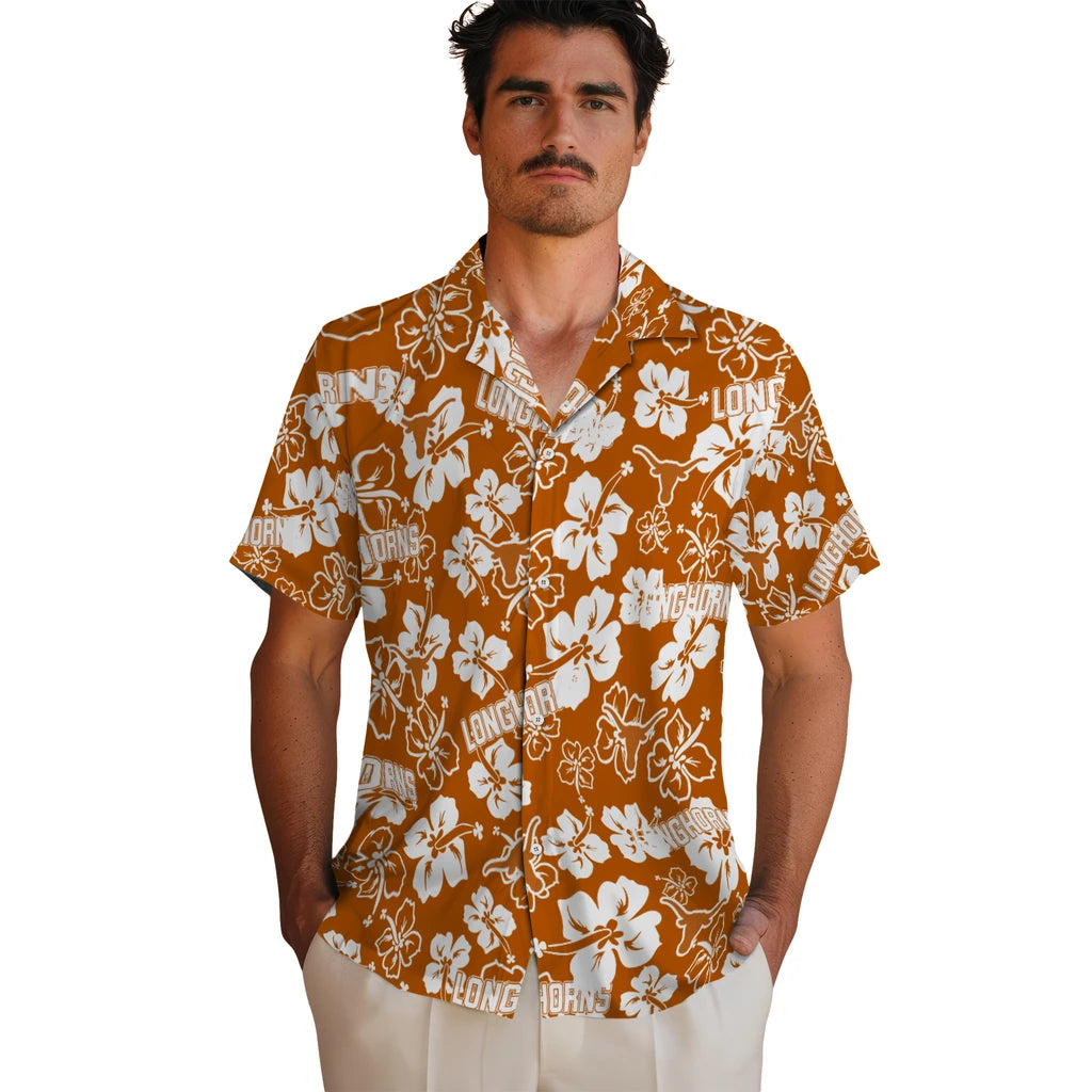 Texas Longhorns Hibiscus Bloom Hawaiian Shirt – Moonbestprint