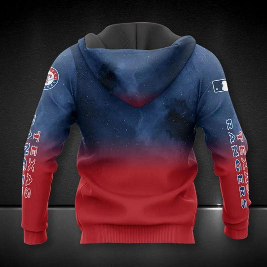 Texas Rangers All Over Print MLB MLB All Over Print Hoodie -Moonbestprint