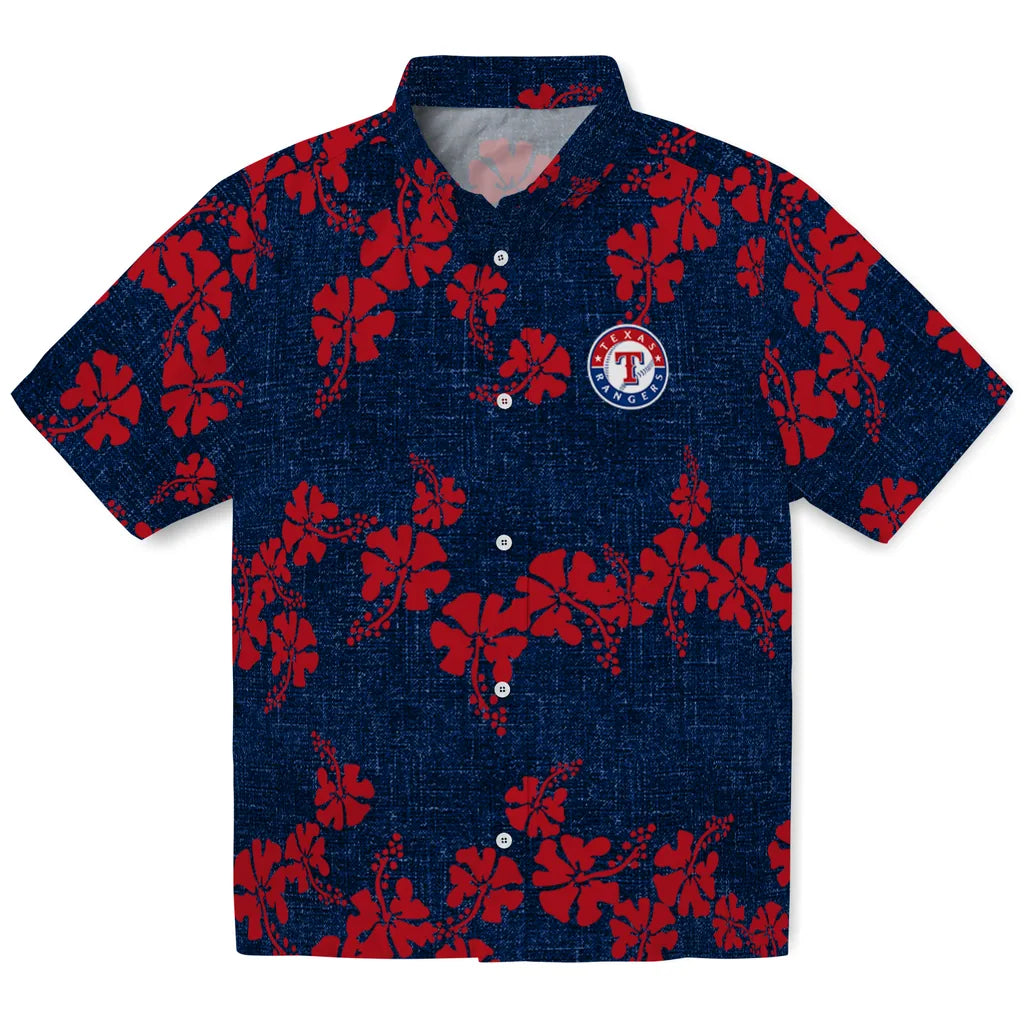 Texas Rangers Hawaiian Shirt - 50th State Flower | Moonbestprint
