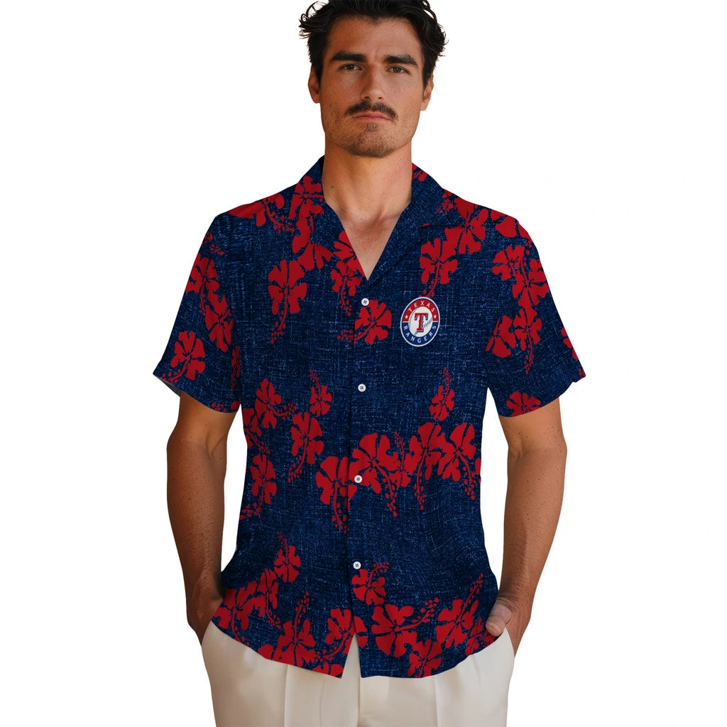 Texas Rangers Hawaiian Shirt - 50th State Flower | Moonbestprint