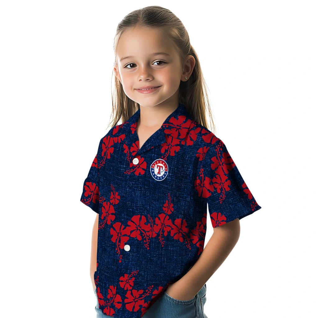 Texas Rangers Hawaiian Shirt - 50th State Flower | Moonbestprint