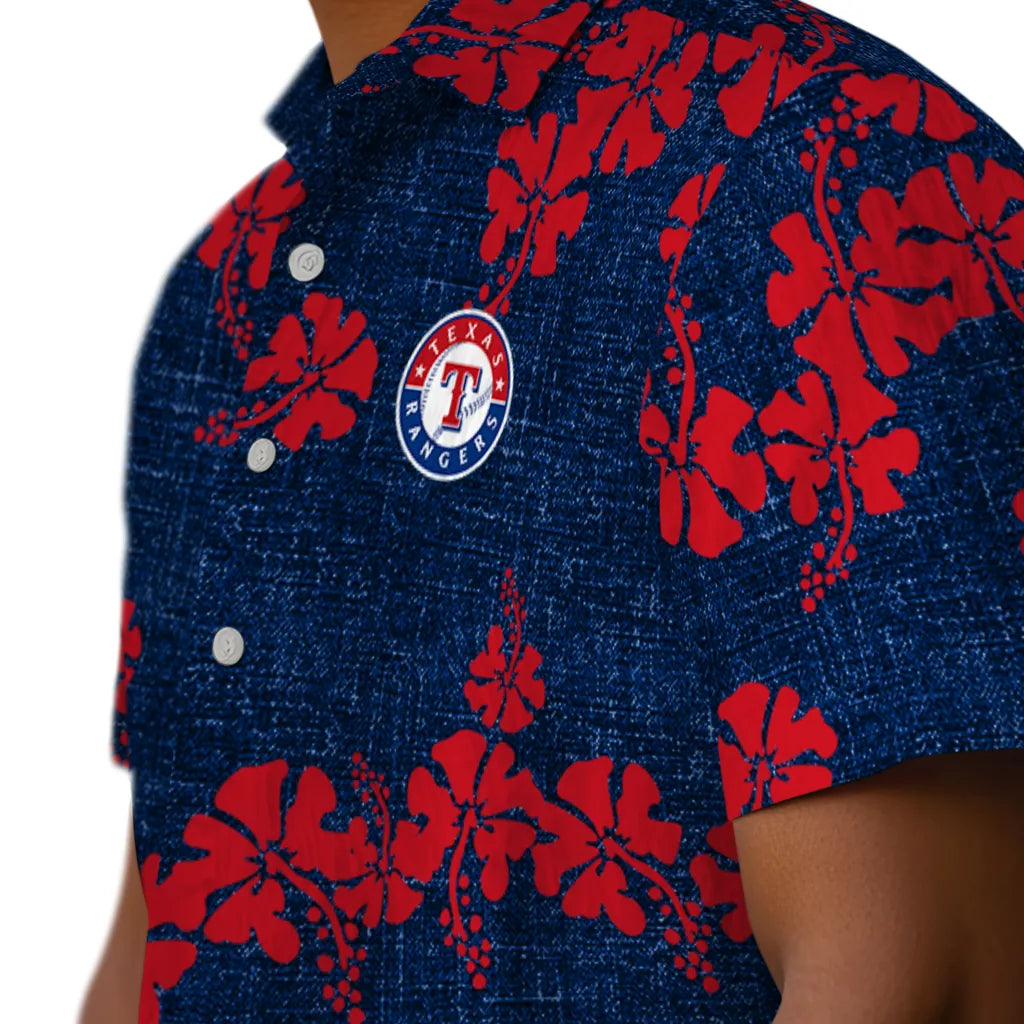 Texas Rangers Hawaiian Shirt - 50th State Flower | Moonbestprint